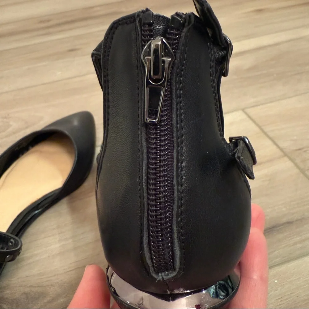 Bleecker & Bond| EUC Women’s Black Ankle Strap Ballet Flats in Size 7 - Picture 10 of 12